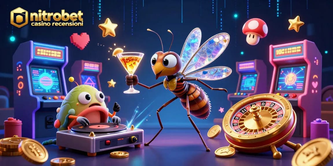 Scopri il mondo di NitroBet Casino recensioni con questo colorato e vivace design 3D.